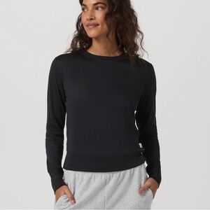 Vuori daydream crew black heather size small